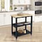 International Concepts Microwave Cart, Black/Natural WC10-185 - alternate 5